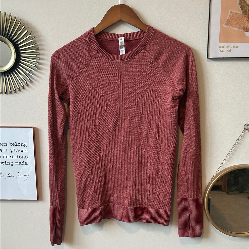 lululemon rust long sleeve top